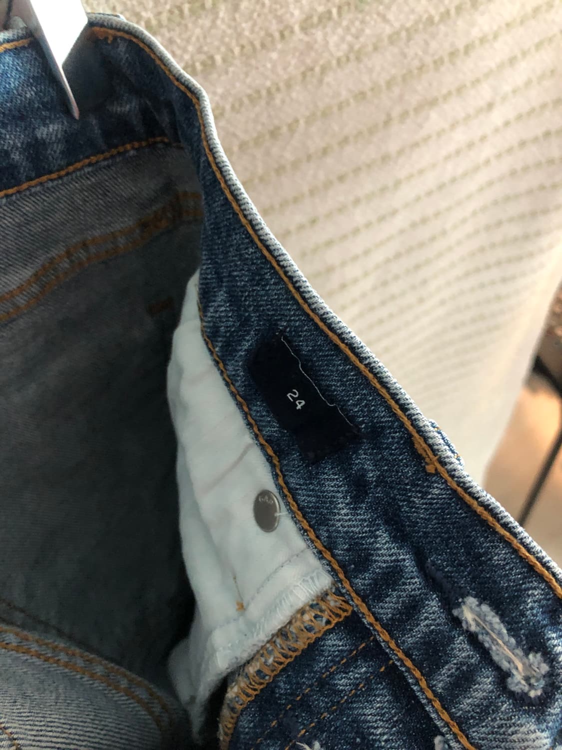 갭 중청 배색 데님 미디 스커트 청치마 상품이미지5