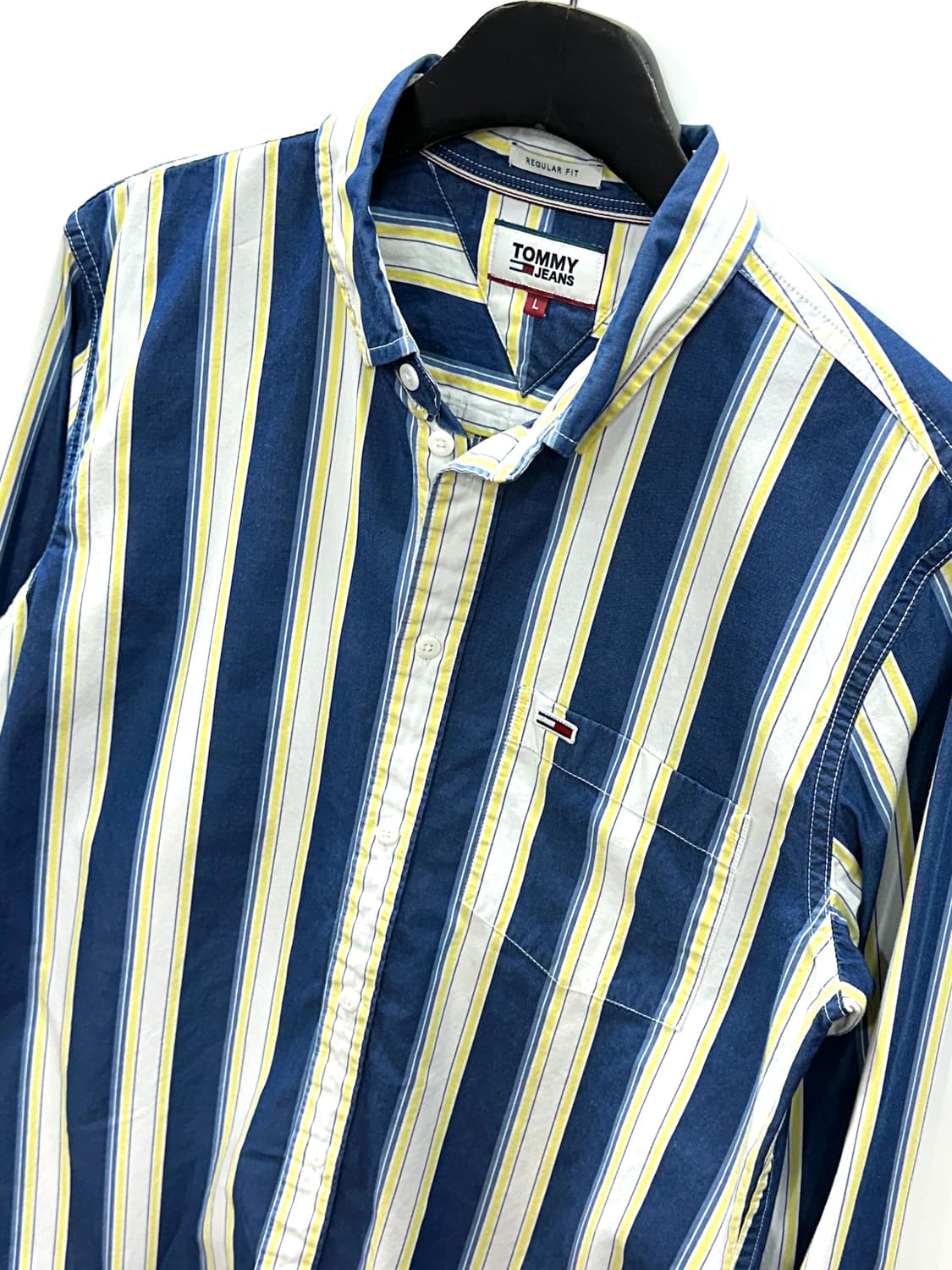 타미 진스 스트라이프 패턴 셔츠 L 상품이미지2
