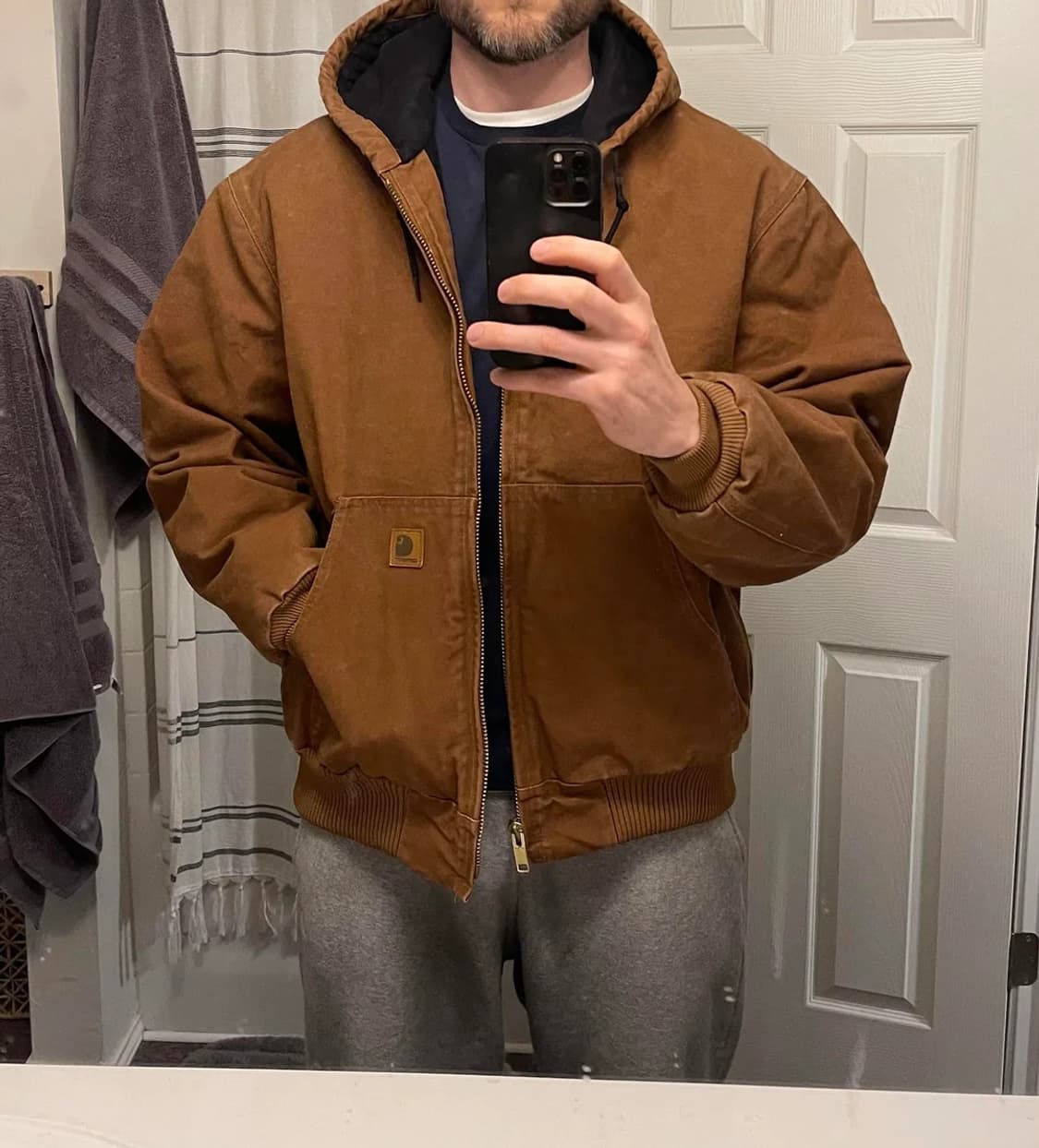 (L)칼하트 덕 액티브 후드자켓 J130 BRN 칼하트브라운 상품이미지10