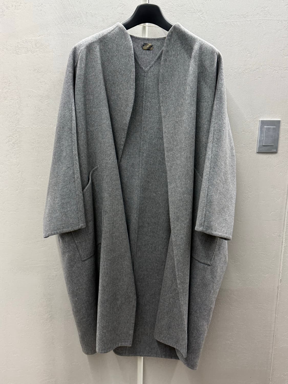 SYSTEM 시스템 오버핏 모 캐시미어 울 코트 그레이 상품이미지2