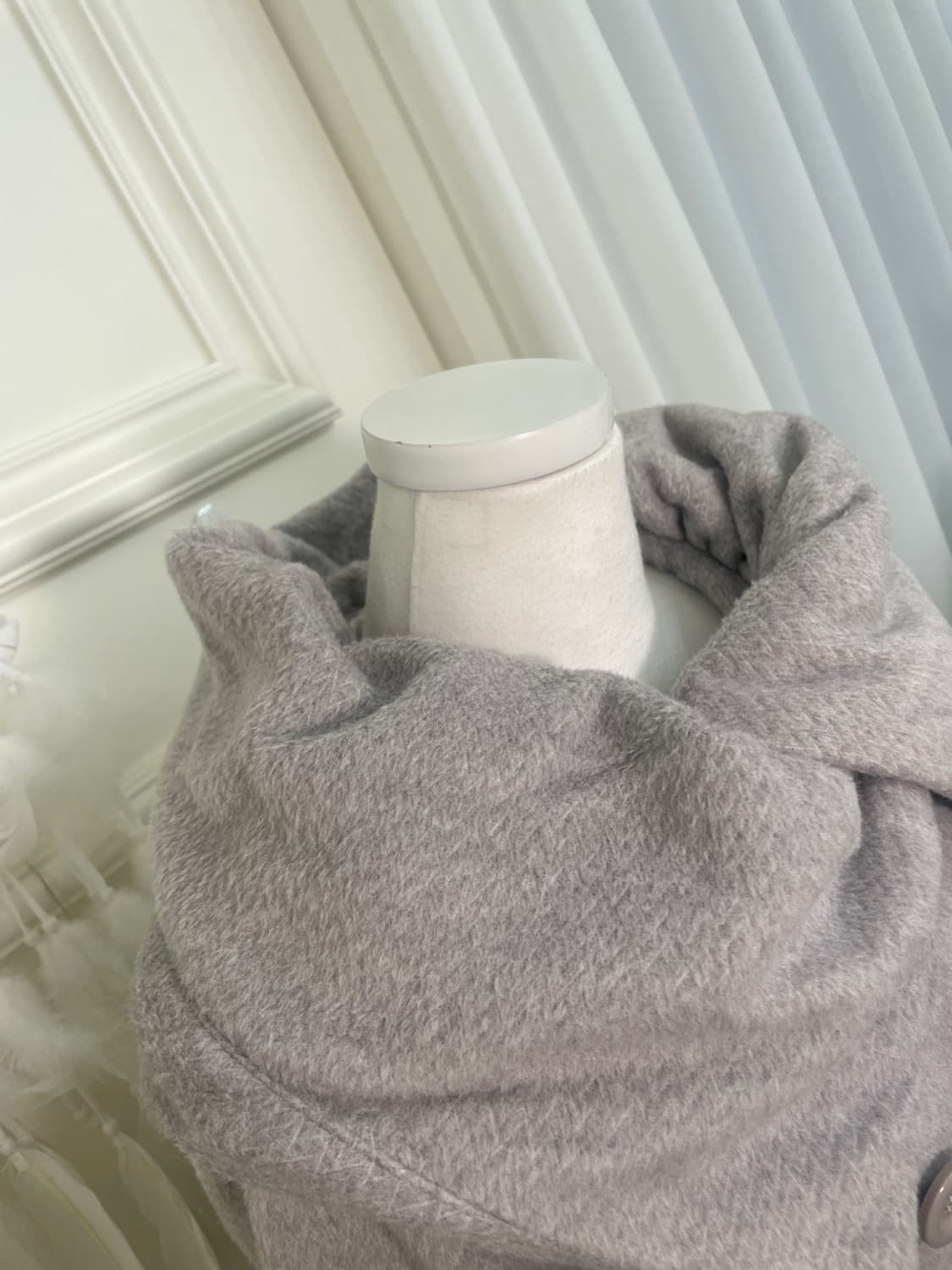 CECIL MCBEE gray big collar belt point c 상품이미지8