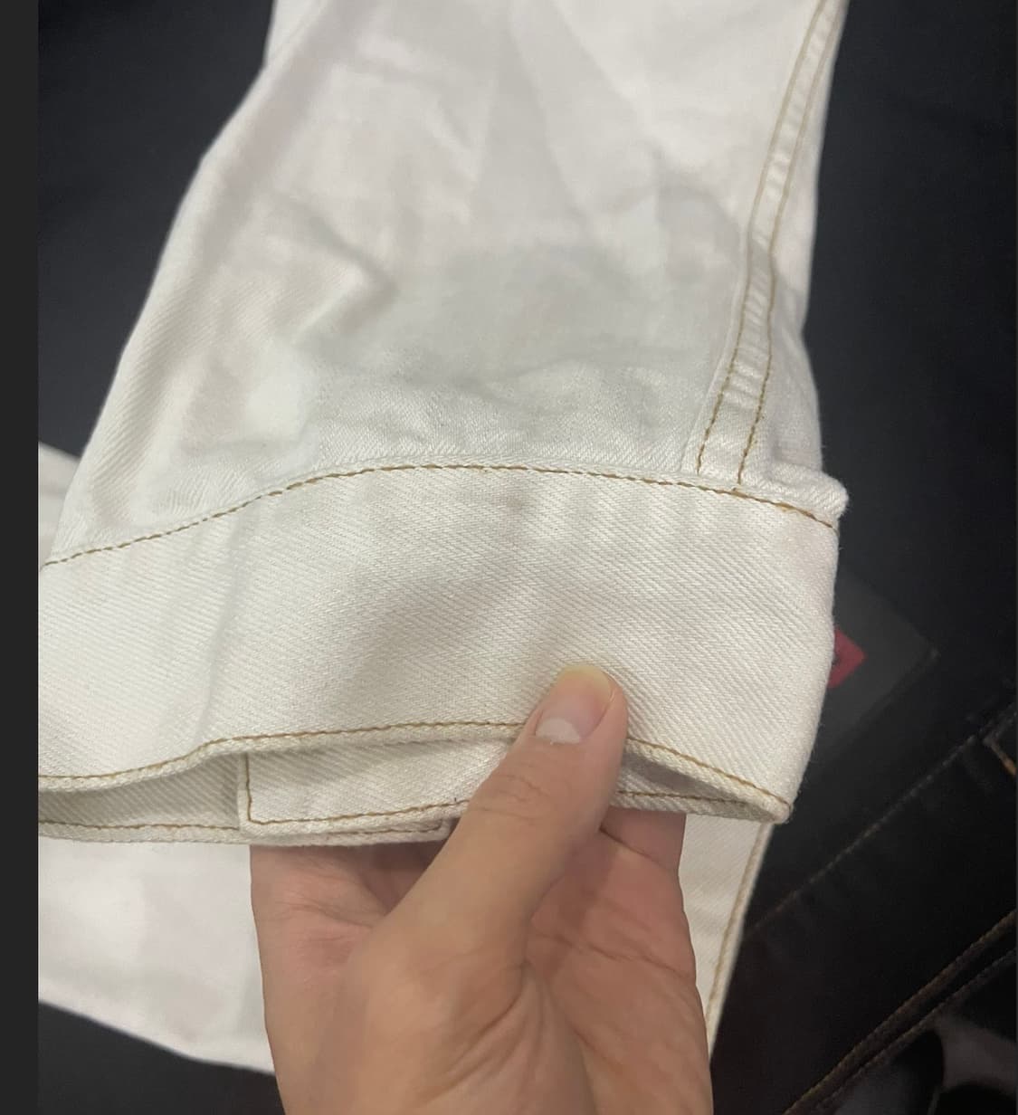 [M] 라프시몬스 투톤 데님 자켓 창모착용 상품이미지9