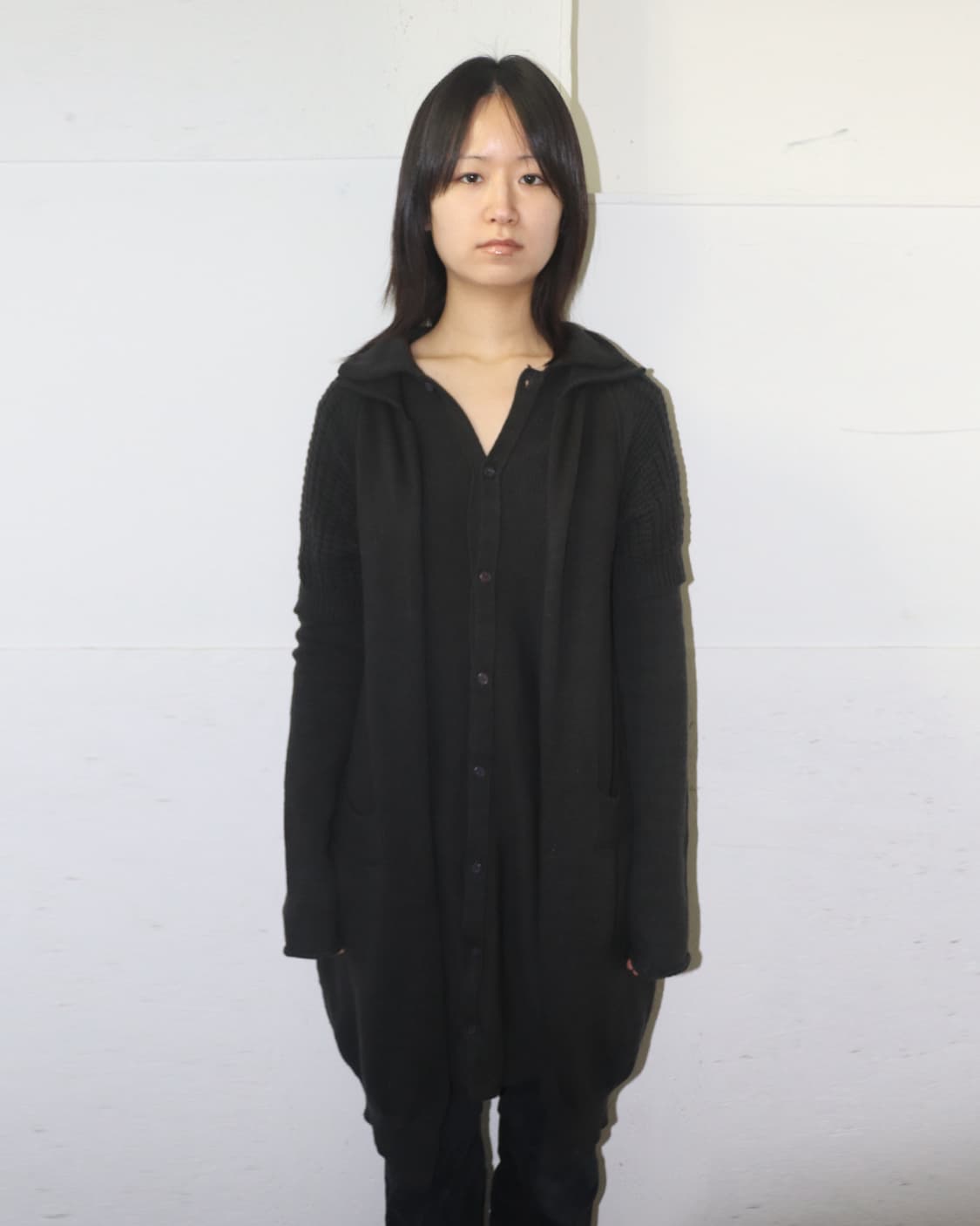 와이즈 더블 레이어 니트 롱 가디건 상품이미지1