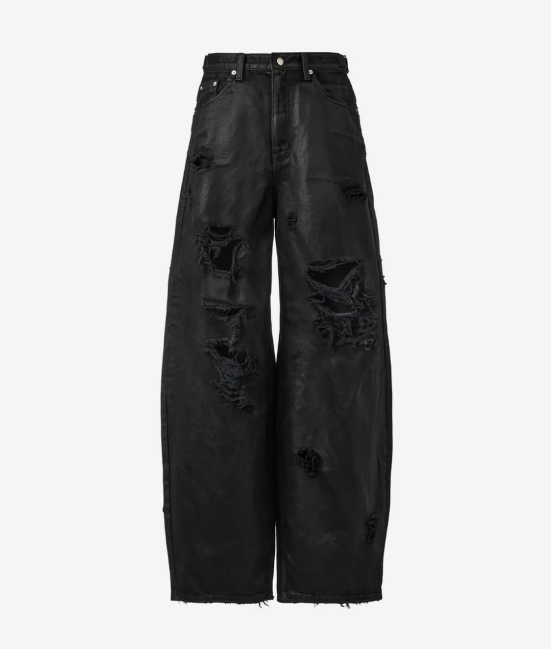 어나더유스 레이어드 디스트로이드 진 - 코티드 블랙 상품이미지1