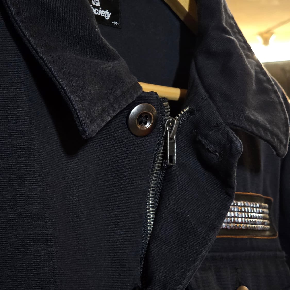 JPN 블랙 펑크 레터링 투웨이 자켓 상품이미지4