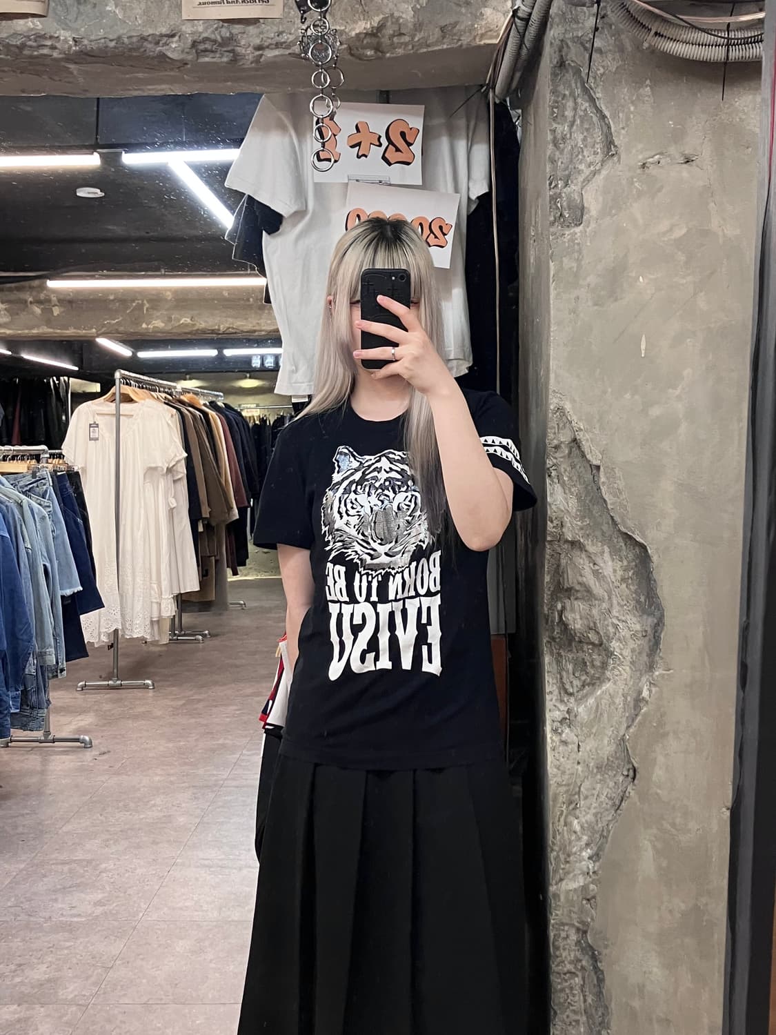 에비수 프린팅 반팔 티셔츠 블랙 M #csz3874 상품이미지2