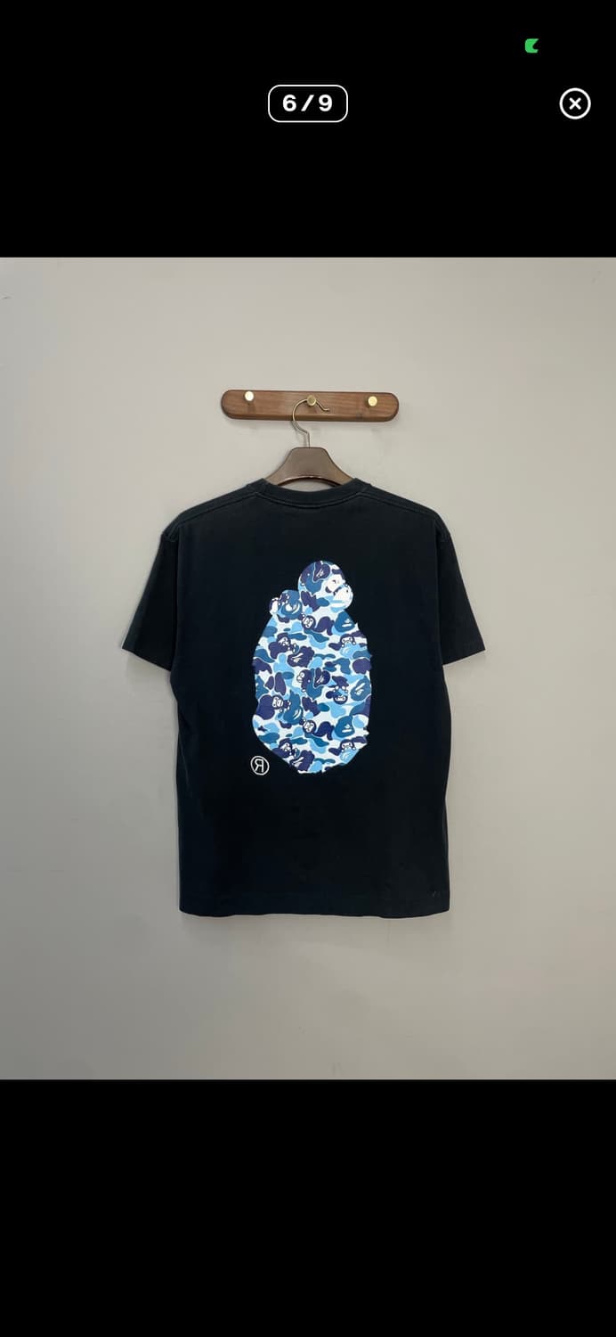 베이프 카모 빅 에이프 블랙 반팔 A3616 상품이미지5