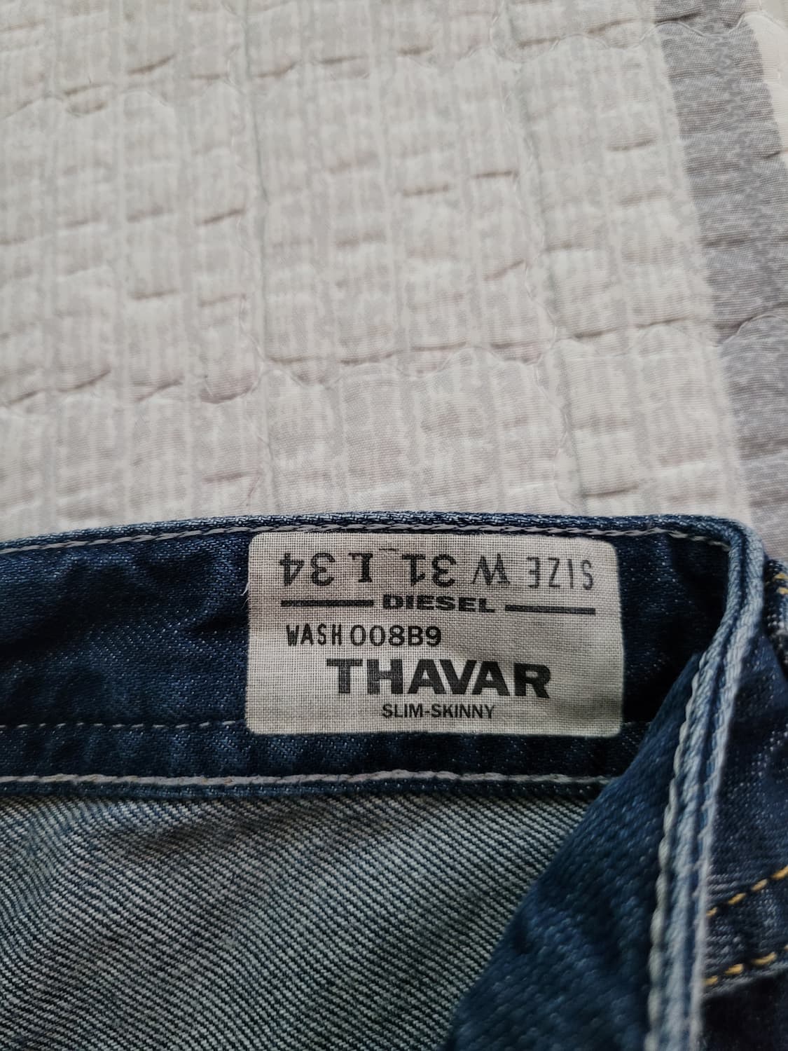 디젤 diesel 타바 8b9 슬림스키니 진청워싱진 탭31 실33 상품이미지5