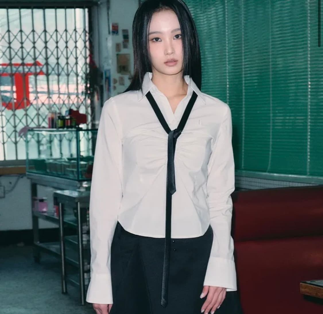 헬레네파리스 코코린 셔링 피티드 남방 셔츠 새상품 상품이미지1