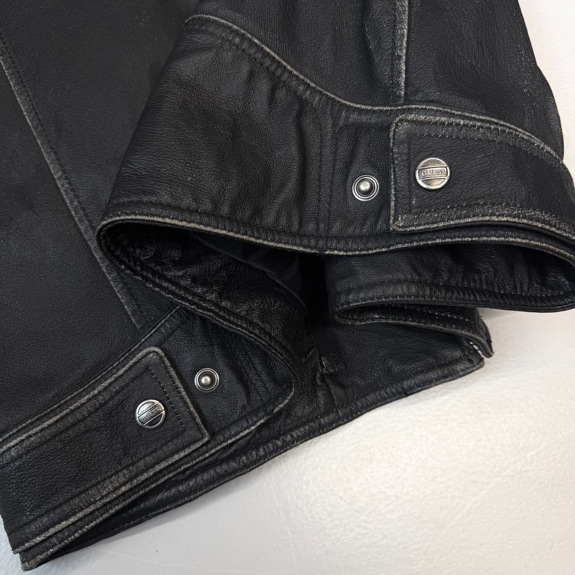 게스 90s 올드 양가죽 리얼레더 빈티지 가죽자켓 상품이미지7