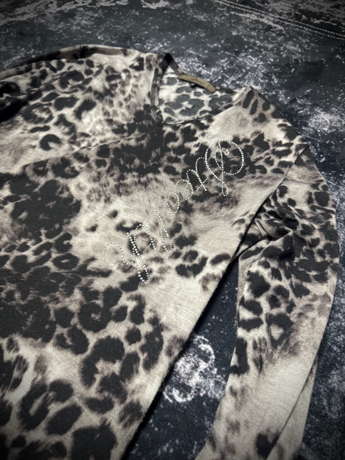 Vkei Mode Leopard Design Long Sleeve 상품이미지4