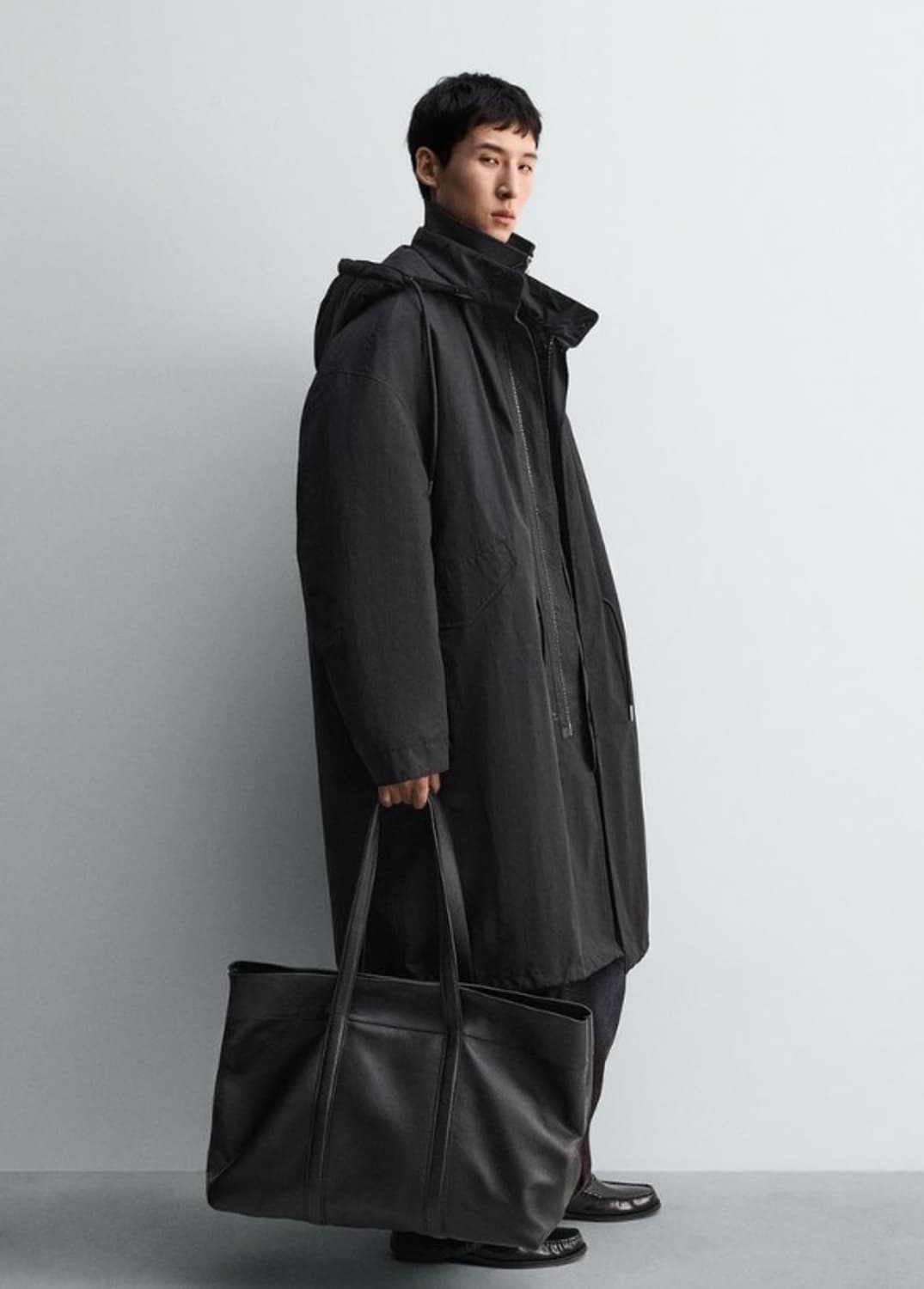 ZARA 자라 야상 점퍼 탈부착 투인원 파카 상품이미지4
