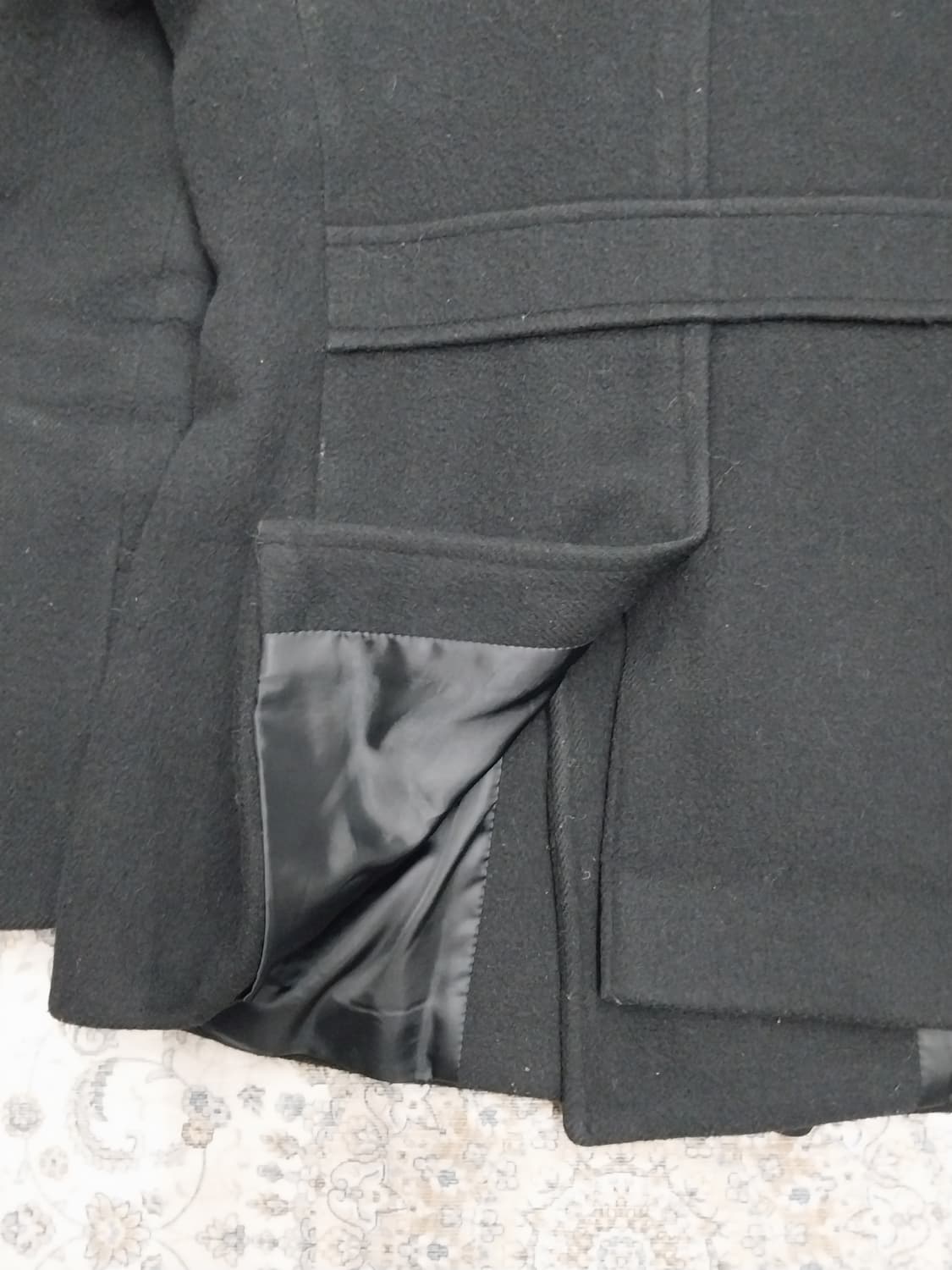 스타일옴므 검정색 울 피코트 L 상품이미지5