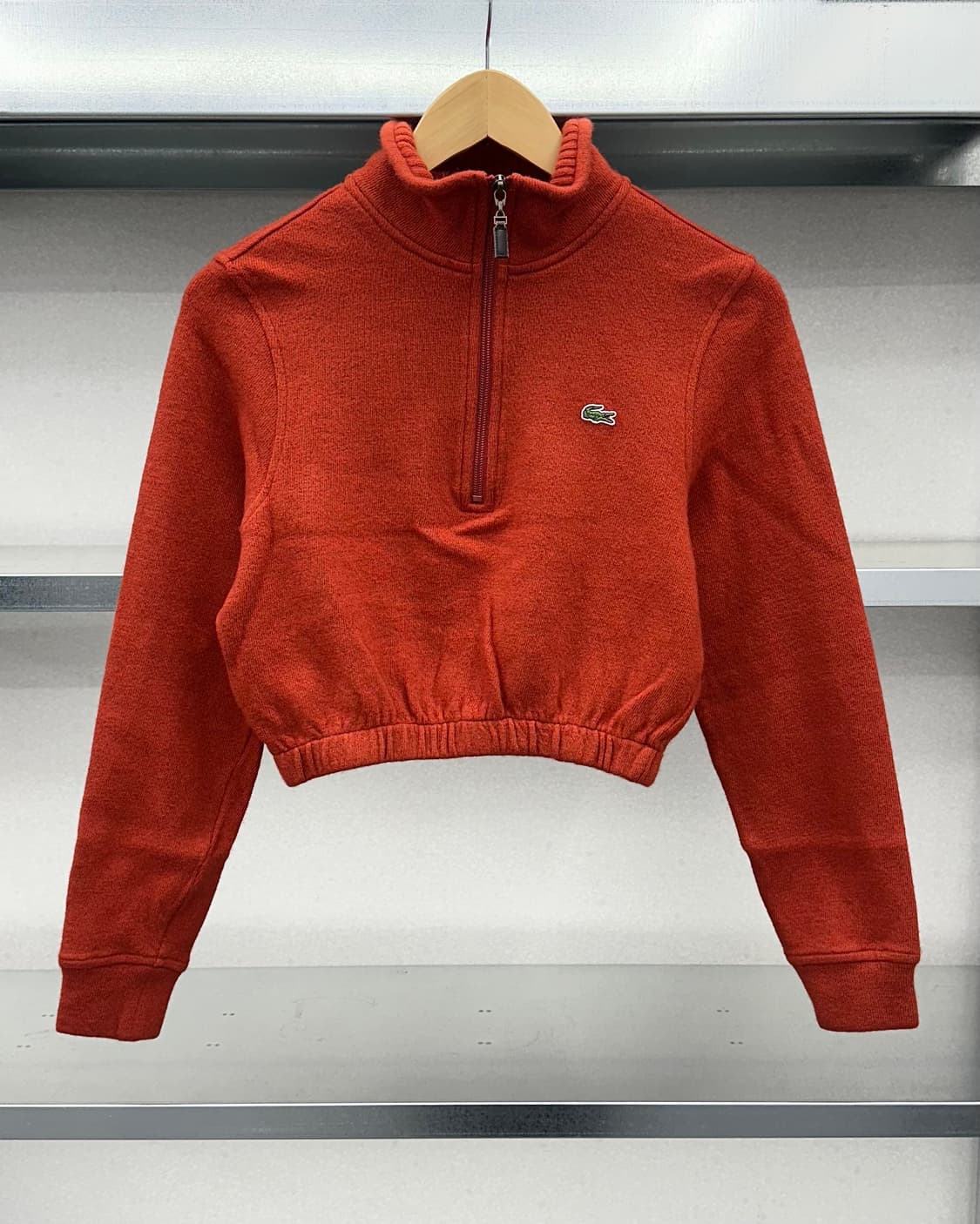 (WOMEN)라코스테 크롭 맨투맨-M1368 상품이미지2