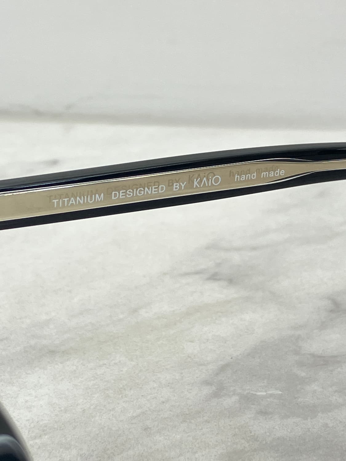 B31 카이오 KAIO 블랙 골드 웰링턴 하금테 안경(23g) 상품이미지7