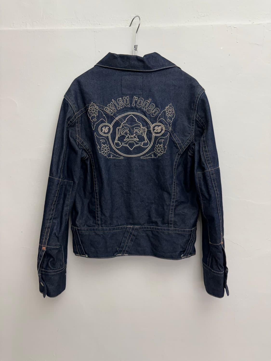 빈티지 에비수 자수 데님 자켓 상품이미지1