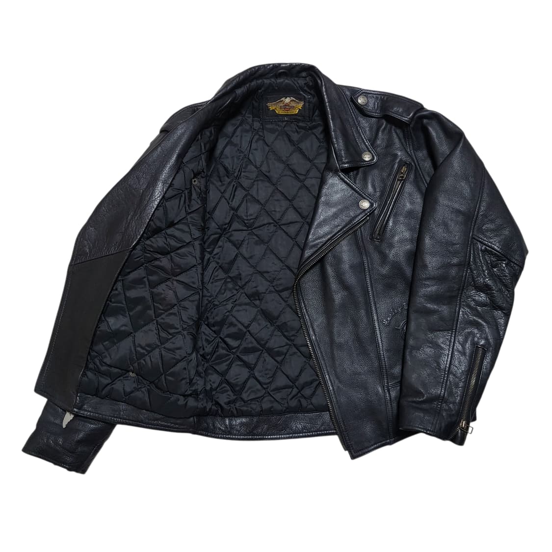 (L) 90s 빈티지 할리데이비슨 가죽자켓 라이더자켓 상품이미지4