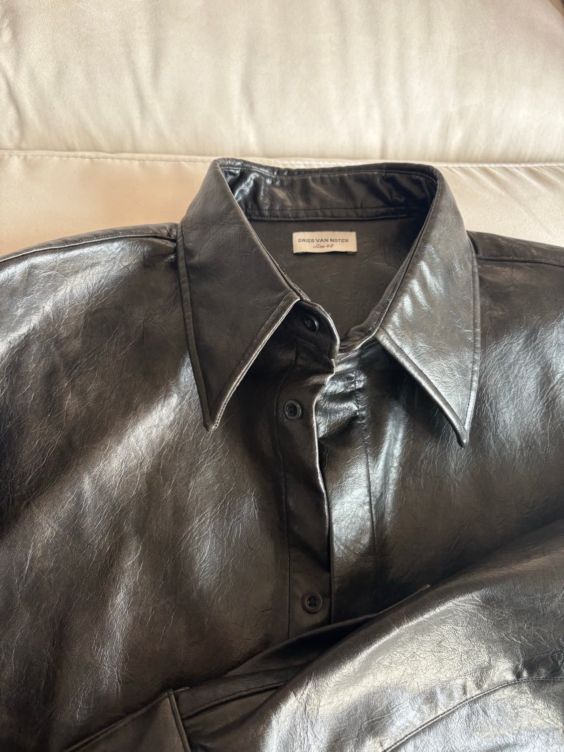 [48] 드리스 반 노튼 레더 셔츠 상품이미지2