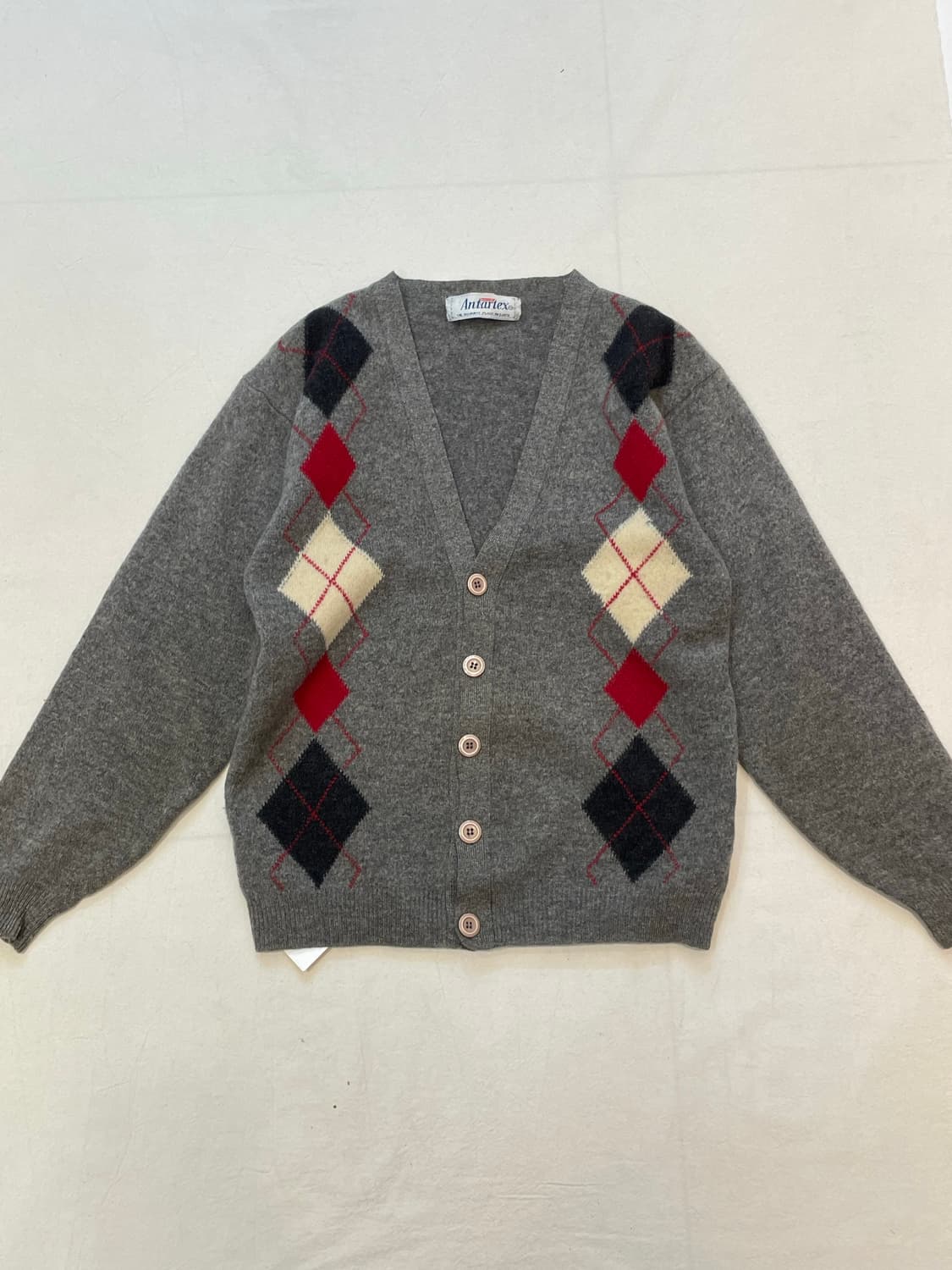 퓨어뉴울 아가일 체크가디건 상품이미지1