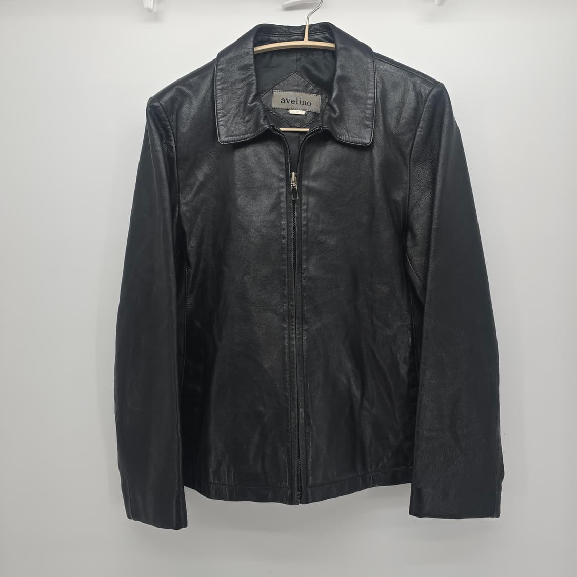 Avelino 블랙 가죽 자켓 상품이미지1