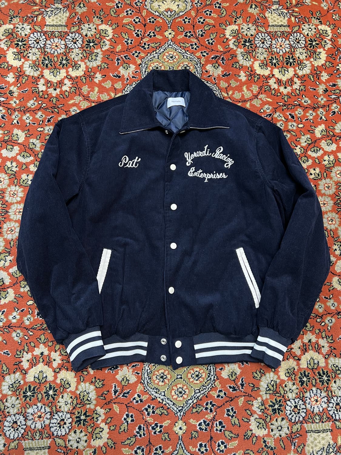 [F] 노마드 코듀로이 바시티 자켓 네이비 상품이미지1