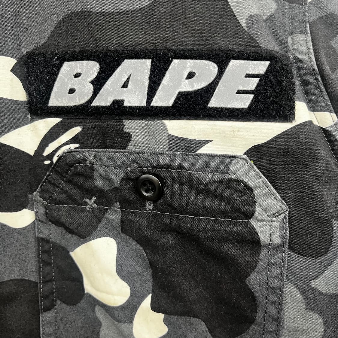 BAPE 베이프 블랙 카모 셔츠 남L 상품이미지3