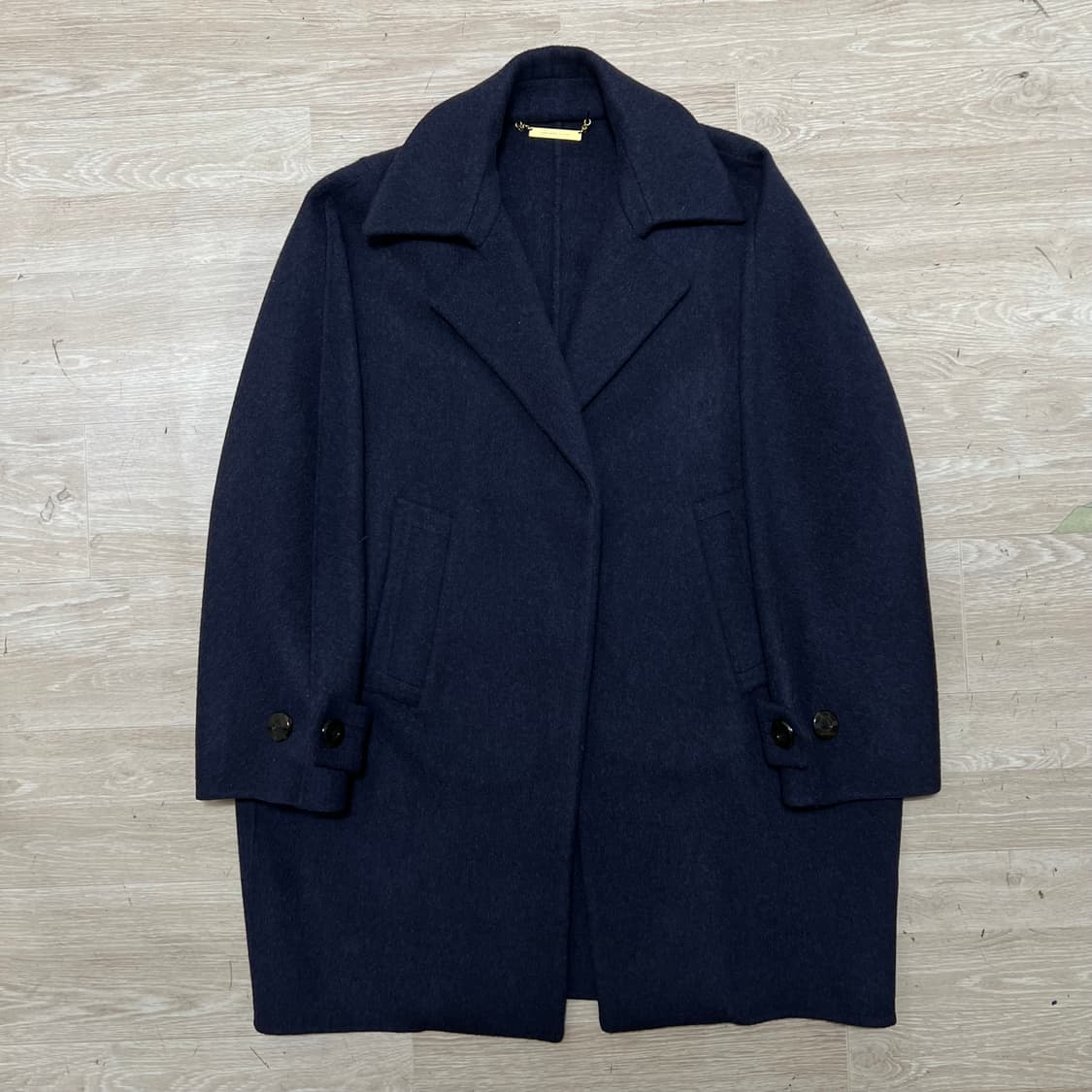 시스템 여성 핸드메이드 캐시미어 오픈 코트 [네이비] 82-94-160 상품이미지1