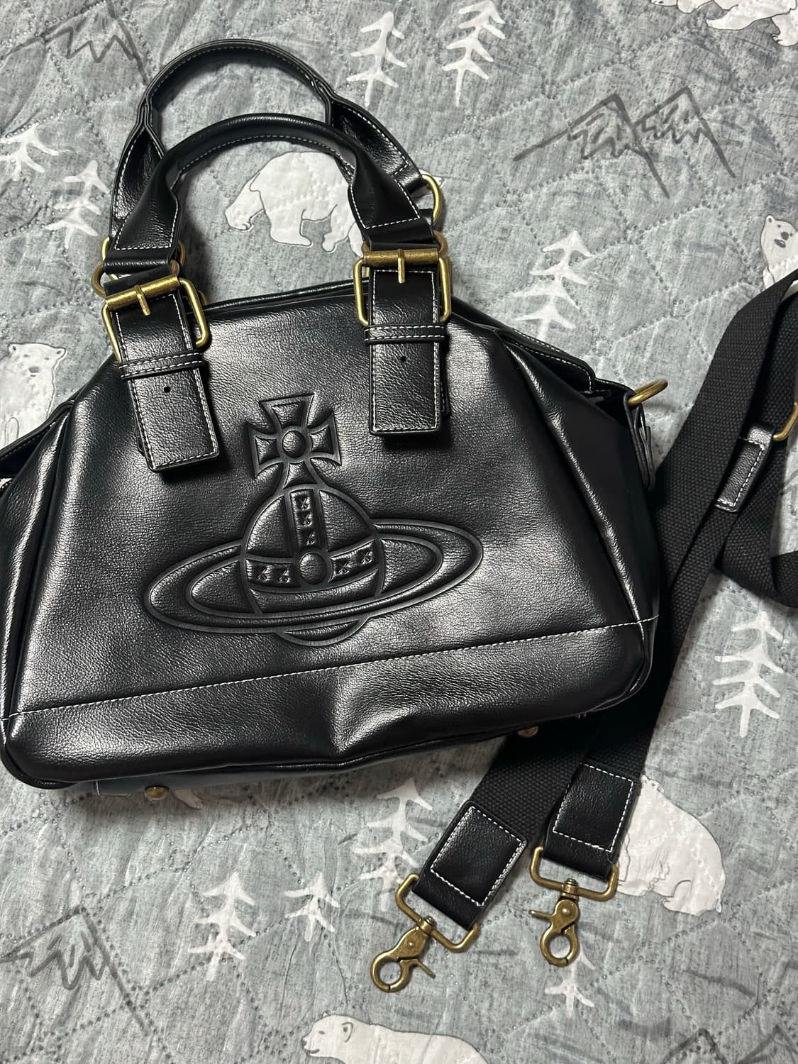 🤍 비비안웨스트우드 레더 빈티지 메신저백 🤍 상품이미지1