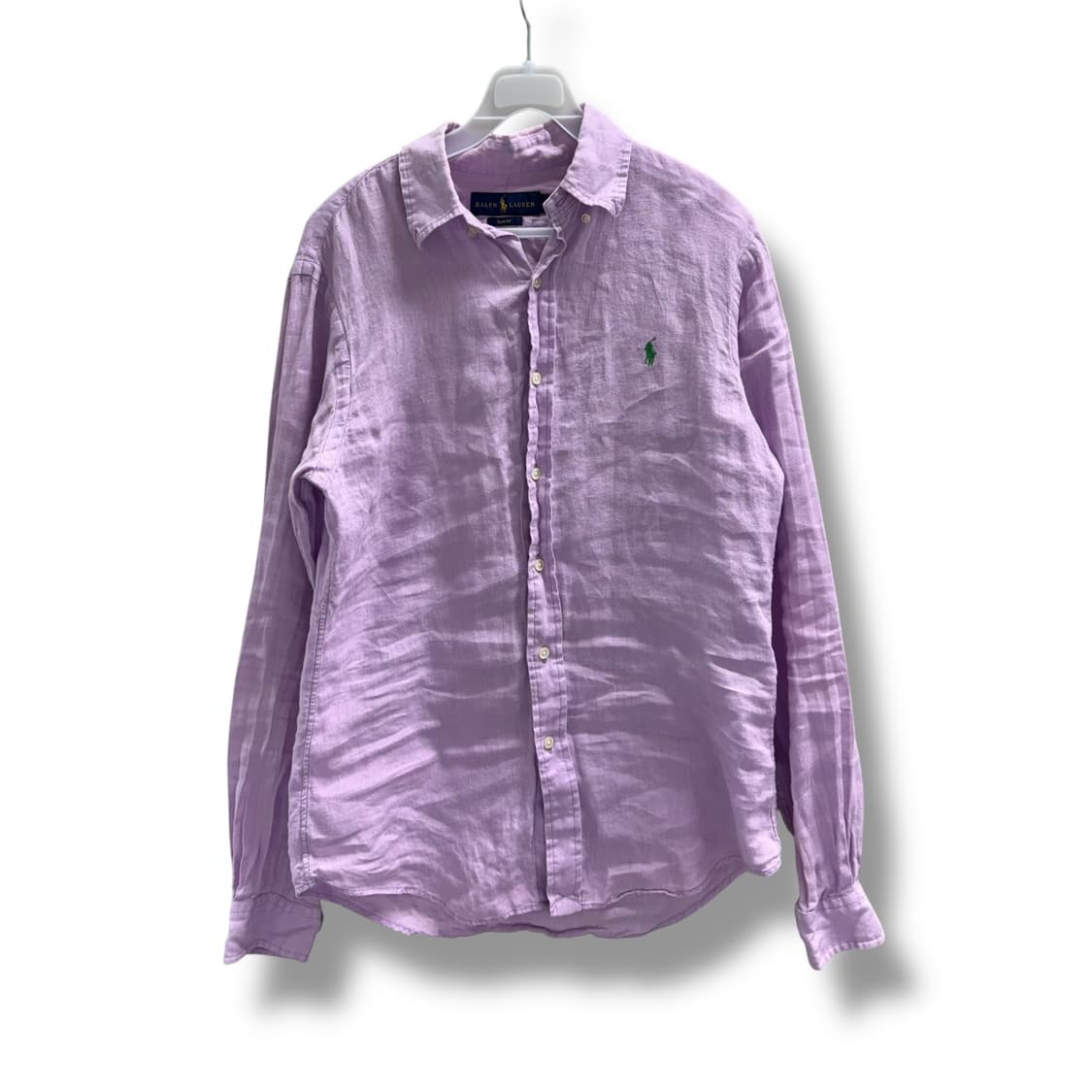 [S] 폴로 슬림핏 퍼플 린넨 셔츠 상품이미지3