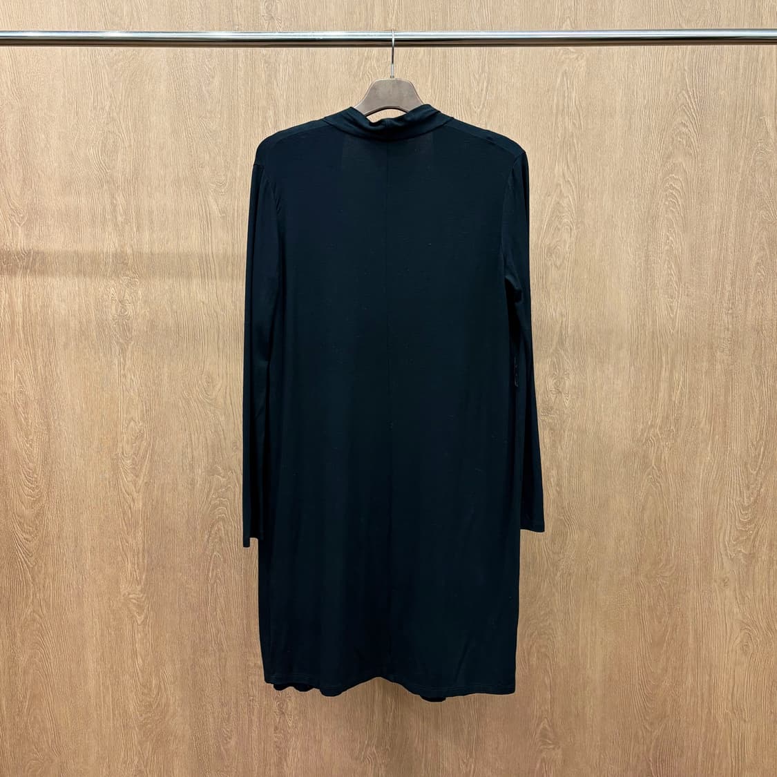 막스마라 니트 롱 가디건 스트라이프 절개 디테일 긴팔 루즈핏 블랙 상품이미지3