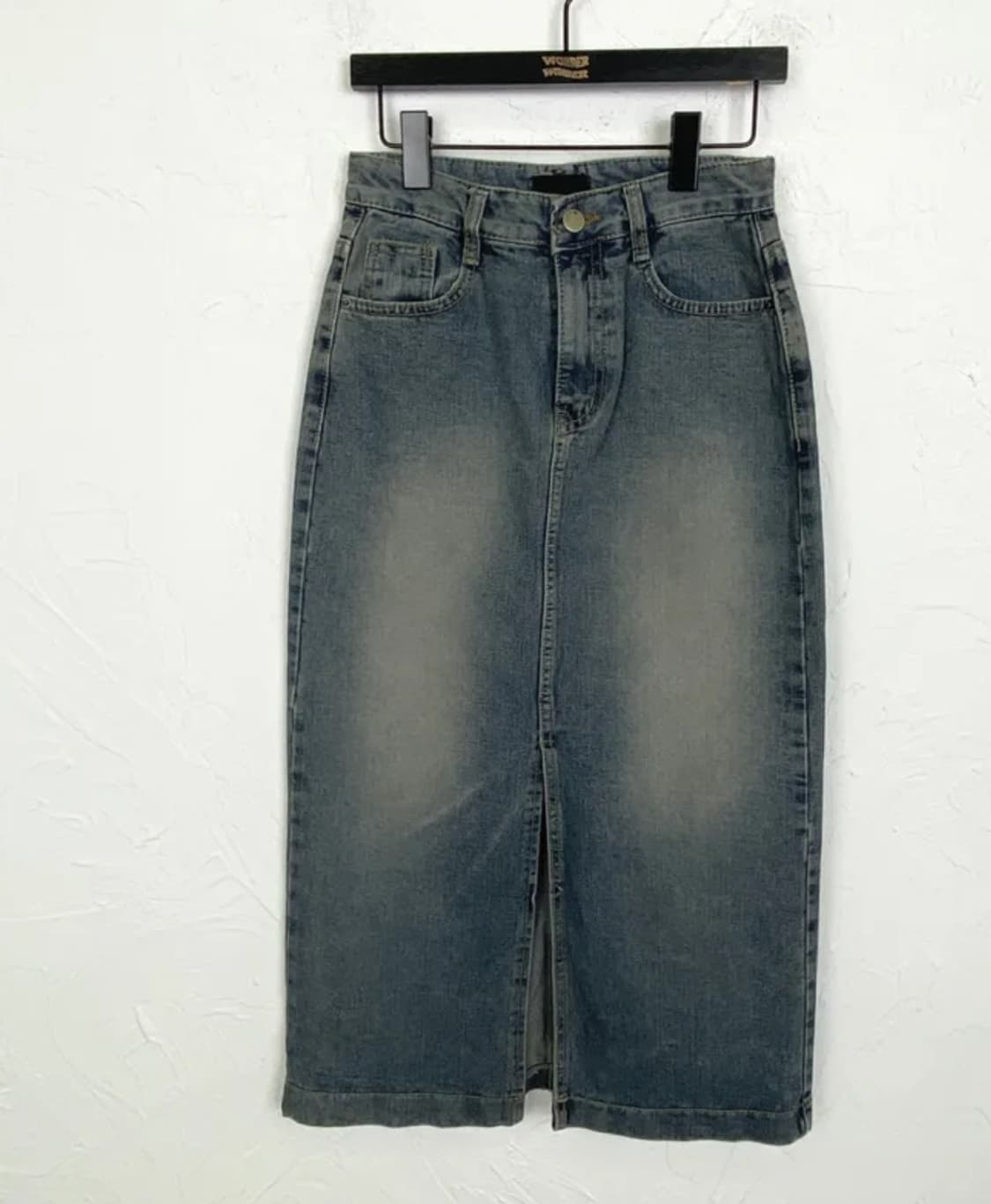 데님 샌드 워싱 청롱치마 상품이미지1