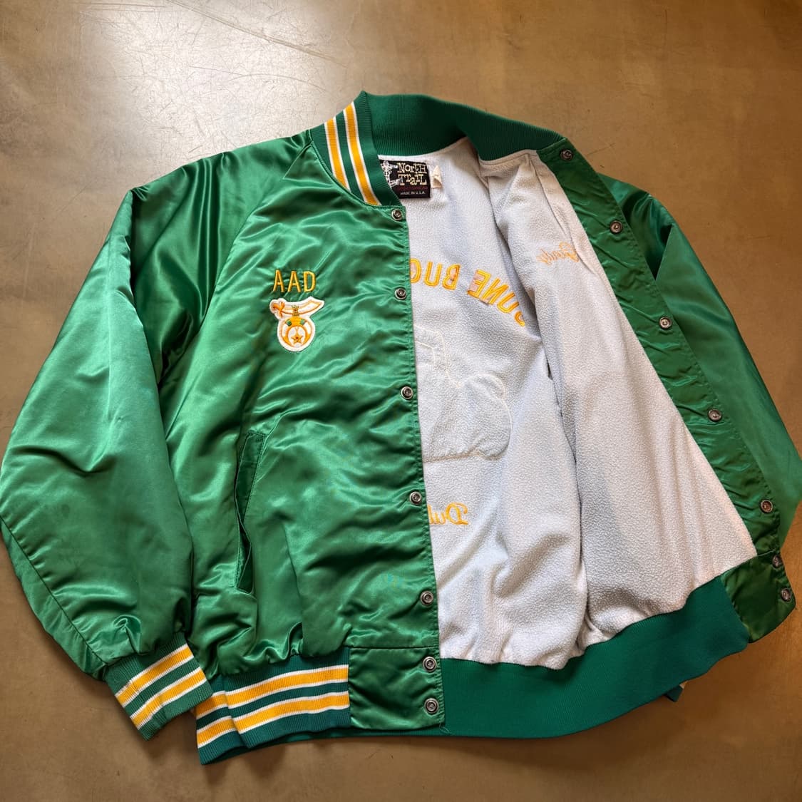 80s NORTH TRAIL MADE IN USA 라이트 바시티 자켓 상품이미지7