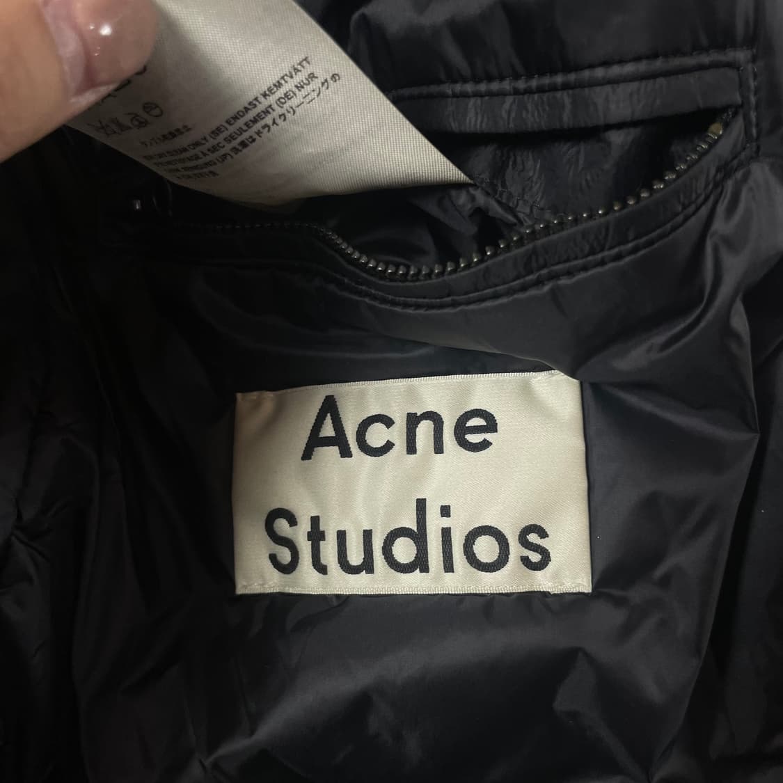 아크네 스튜디오 네이비 후드 코트 자켓 52 상품이미지5