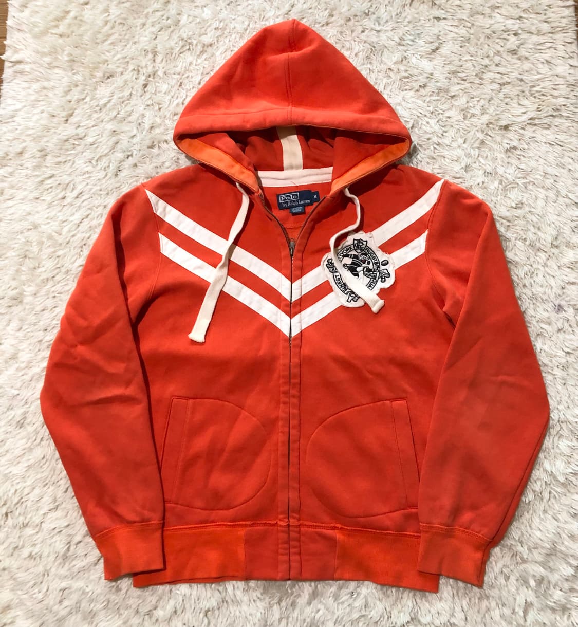 폴로 랄프로렌 후드집업 자켓 럭비 오렌지 상품이미지1