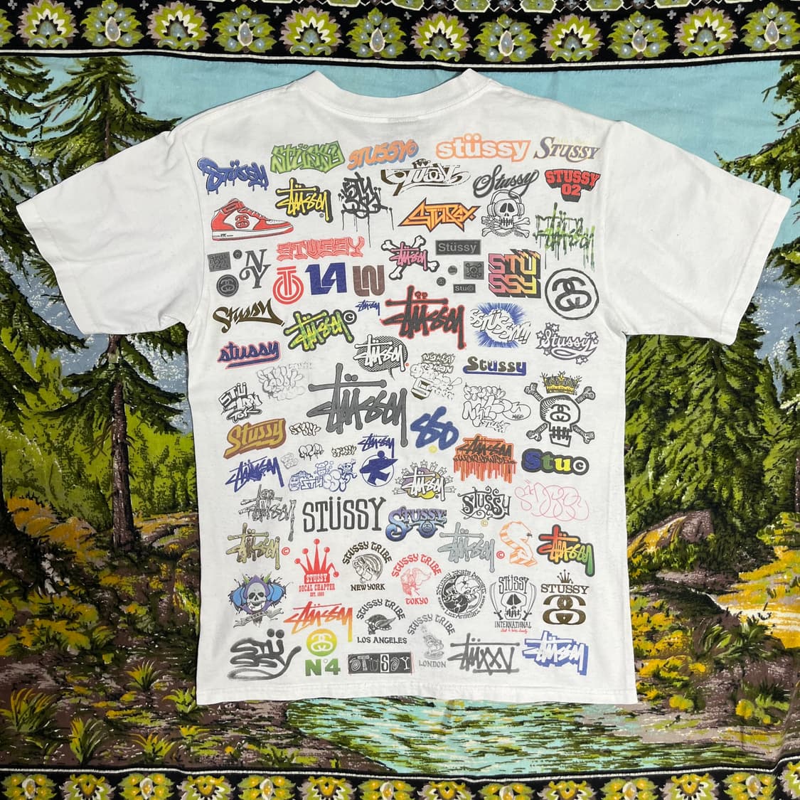 00s Stussy All Logo Tee S 상품이미지2