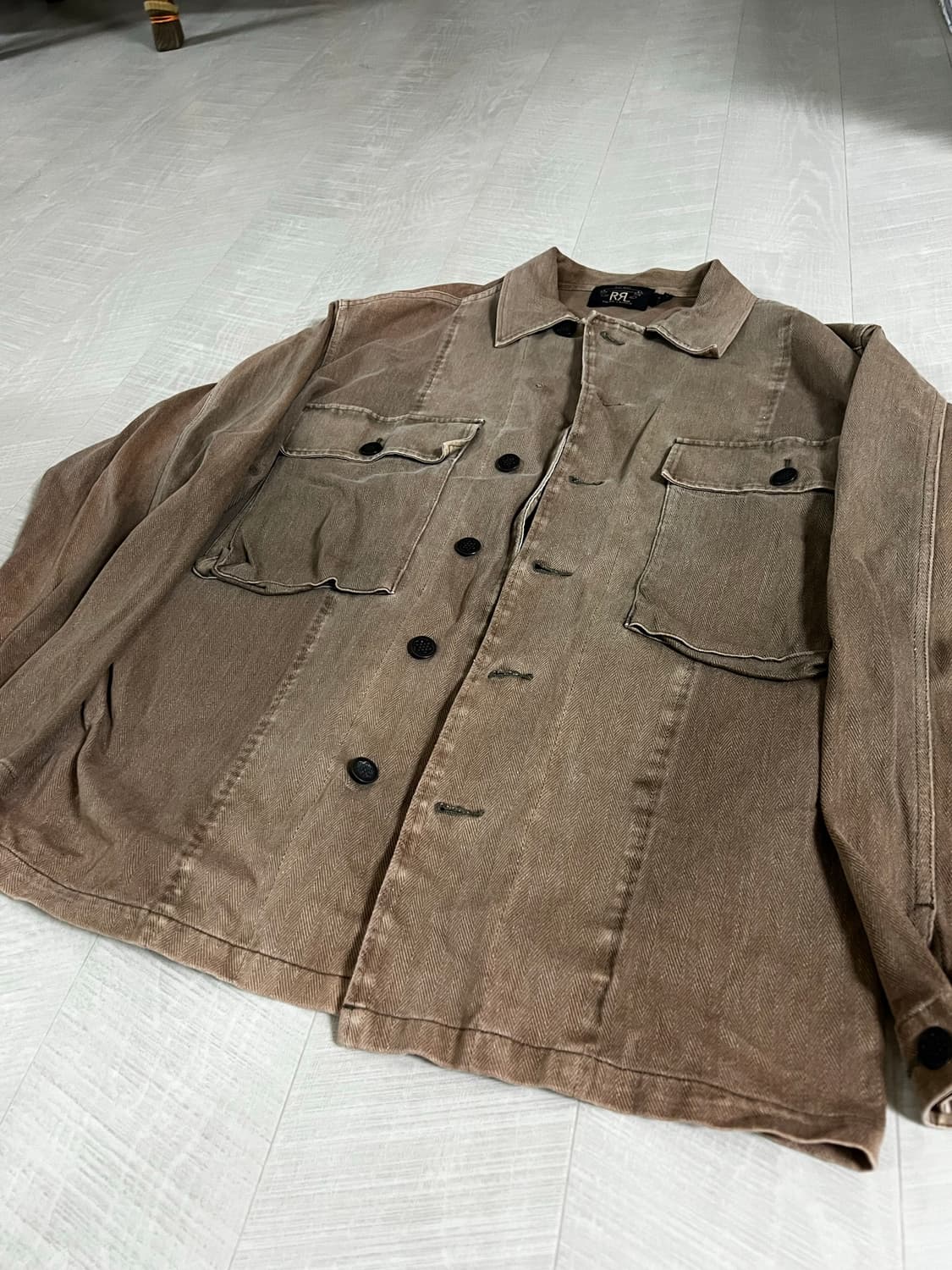 M) RRL 밀리터리 셔츠 페이딩 상품이미지1
