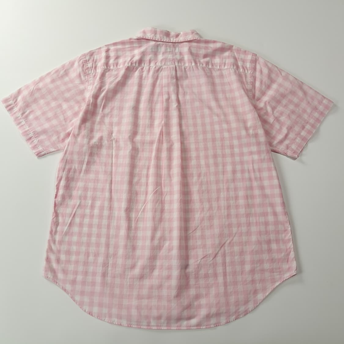 CK259 XL 폴로 00s 깅엄 체크 핑크 반팔셔츠 남방 상품이미지6