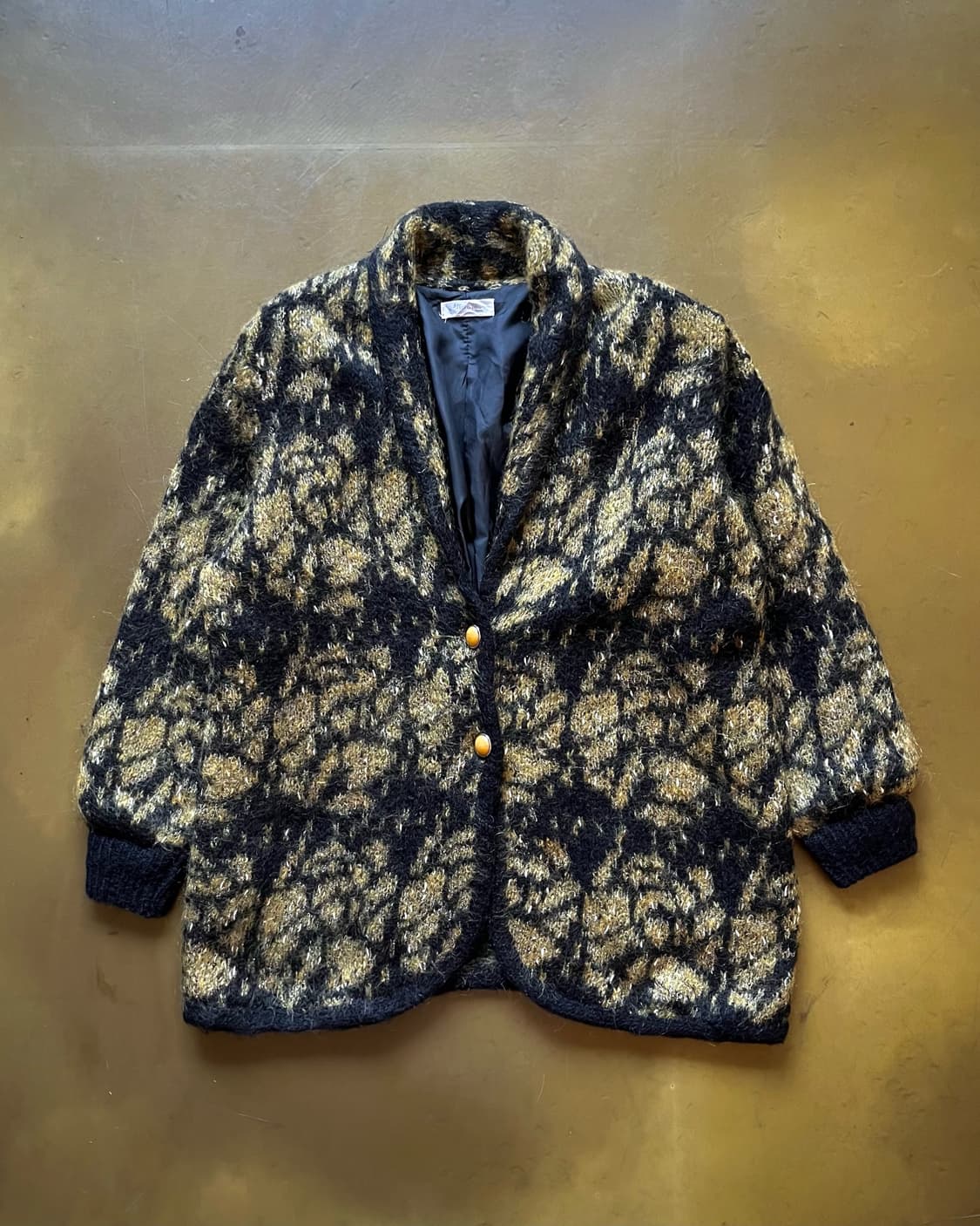 1980s Allen a pieo Mohair Rose Cardigan 상품이미지4