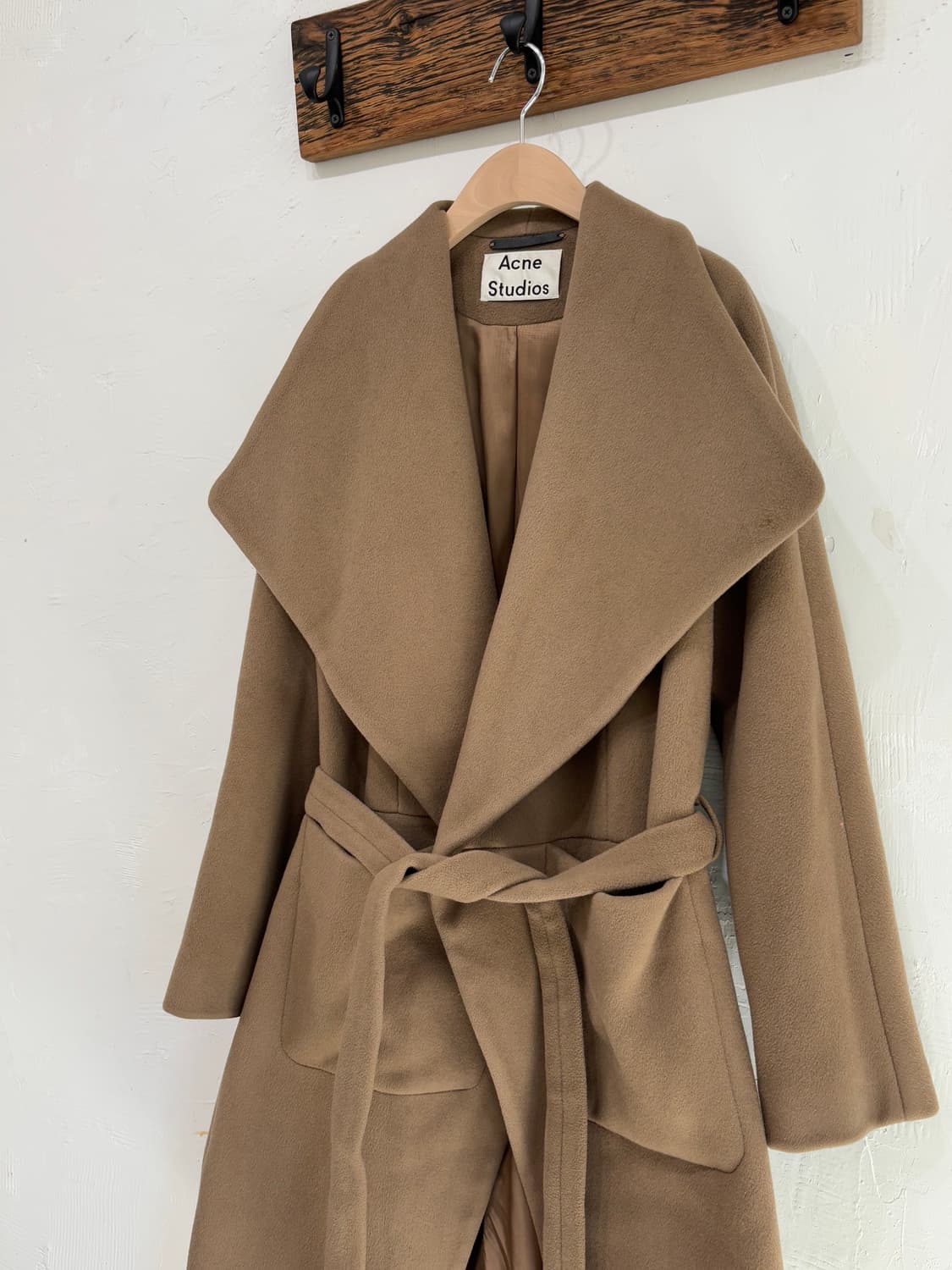 Acne Studio 아크네스튜디오 카멜베이지 숄코트   상품이미지6