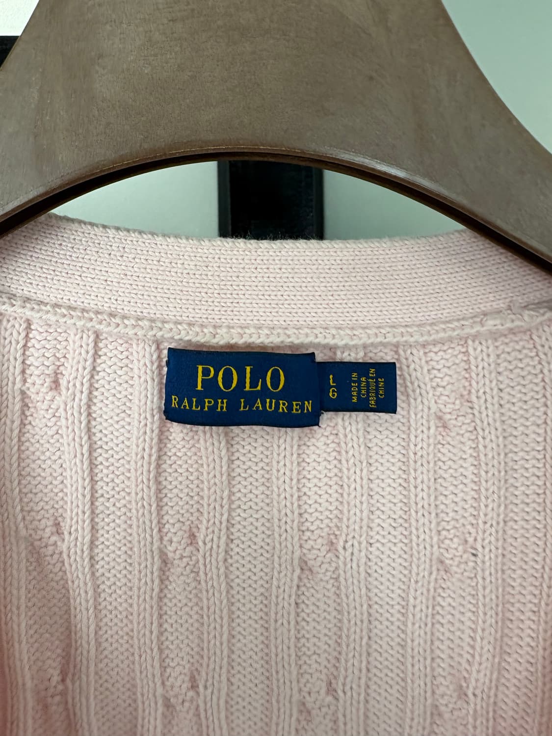  [XL]POLO 핑크 꽈배기 여성 가디건  상품이미지4