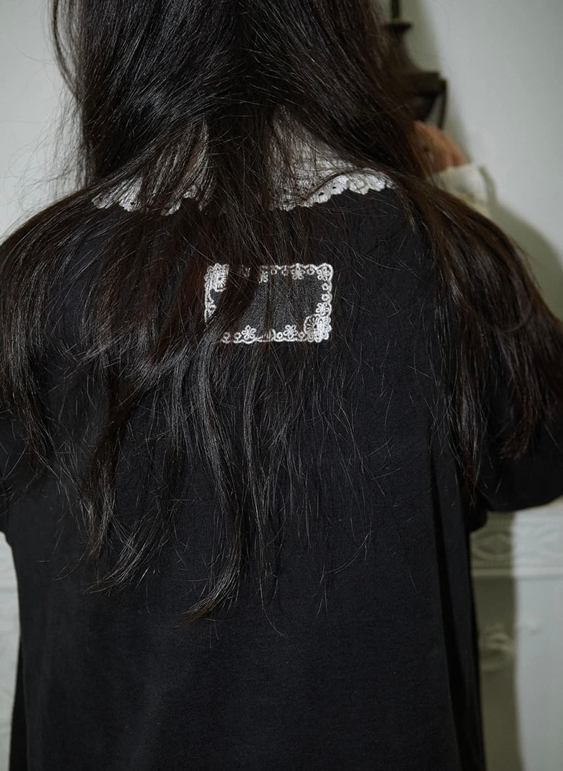 호쿠스포쿠스 Lace Collar Pique T-shirt 상품이미지3