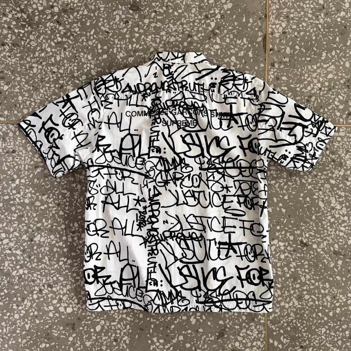슈프림 x 꼼데가르송 셔츠 반팔 집업 셔츠 18fw 상품이미지3