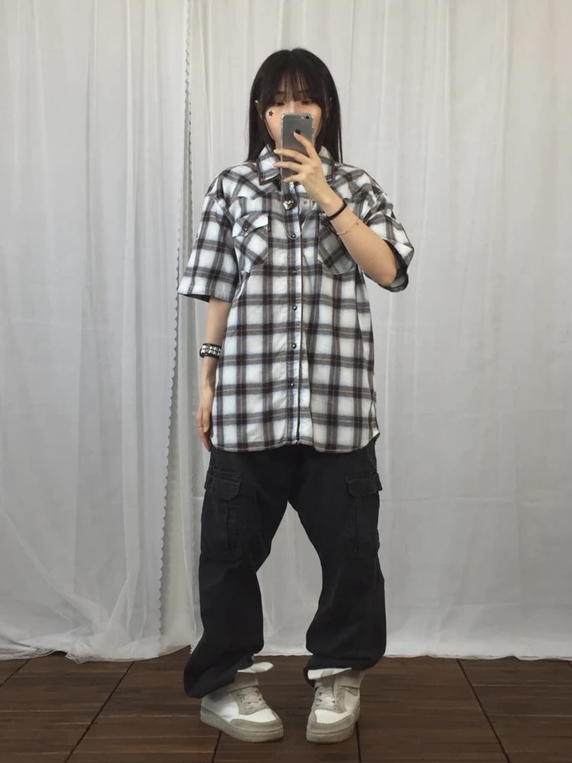 THINK PINK Plaid Short Sleeve Shirt 상품이미지2