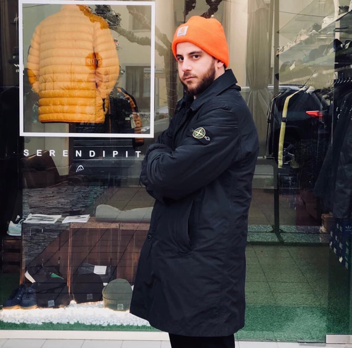 [L] 스톤아일랜드 MICRO REPS 하프 코트 자켓 블랙 상품이미지2