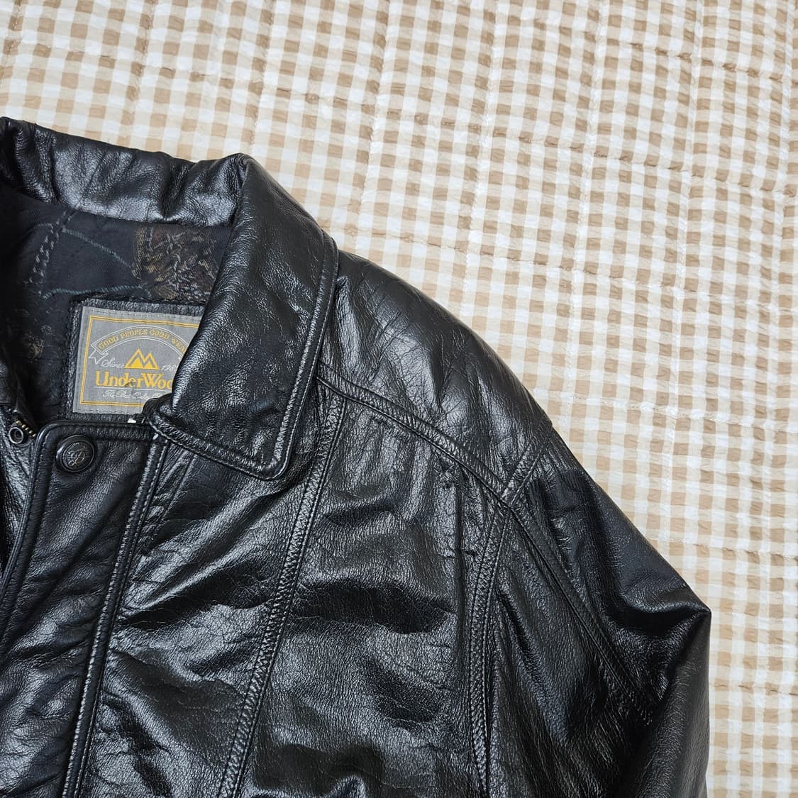 언더우드 소가죽100 봄버자켓 남자100 상품이미지3