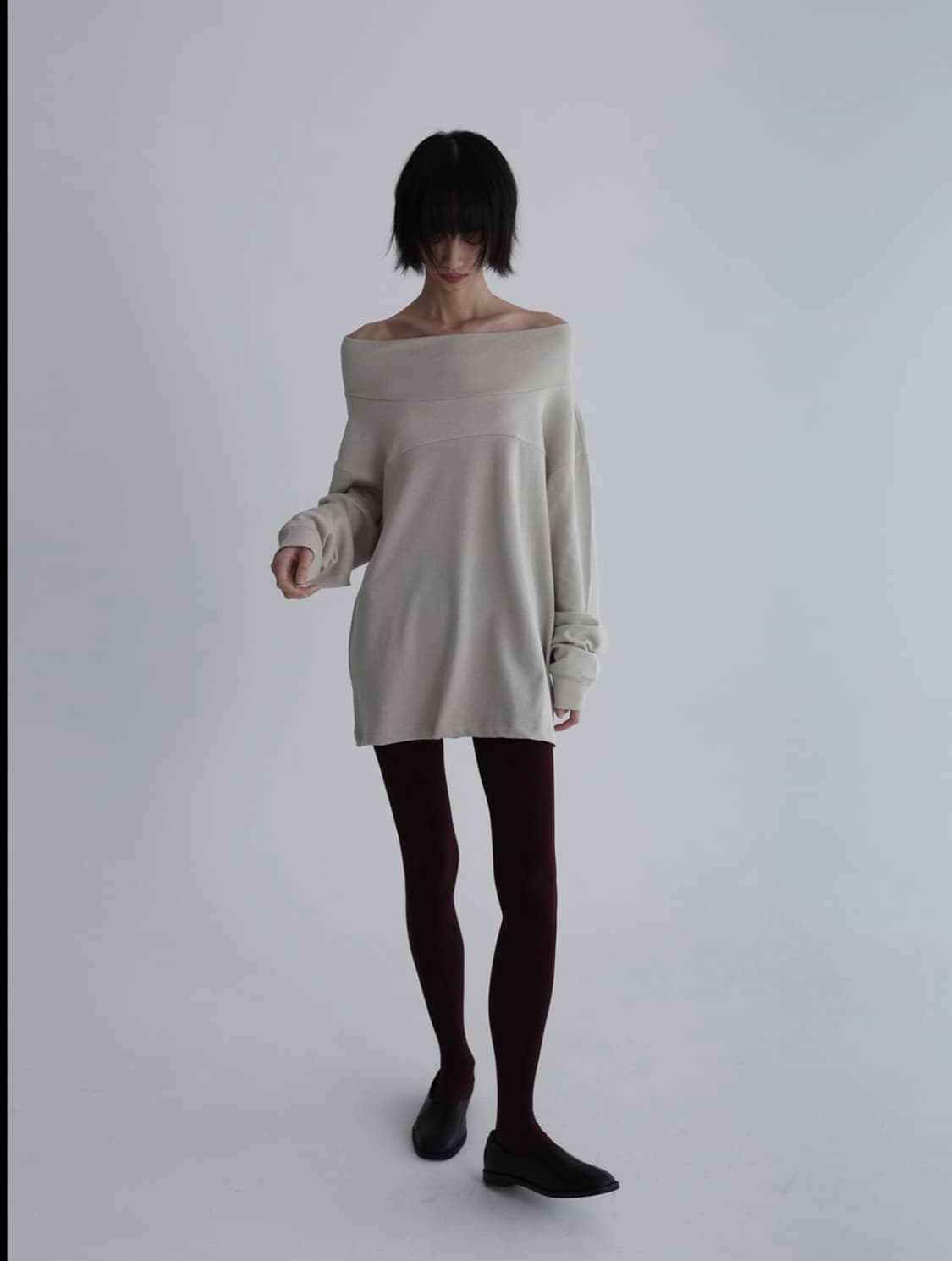 아모르샤이 LINE SWEATSHIRT - GREY  상품이미지3