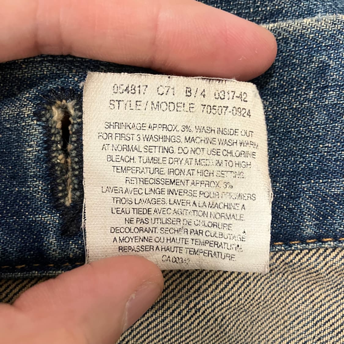 35 리바이스 데님 청자켓 빈티지 상품이미지5