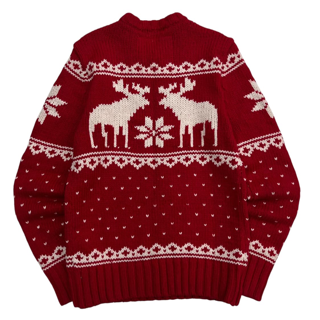 아베크롬비 하트패턴 크리스마스 레드니트 S 상품이미지3