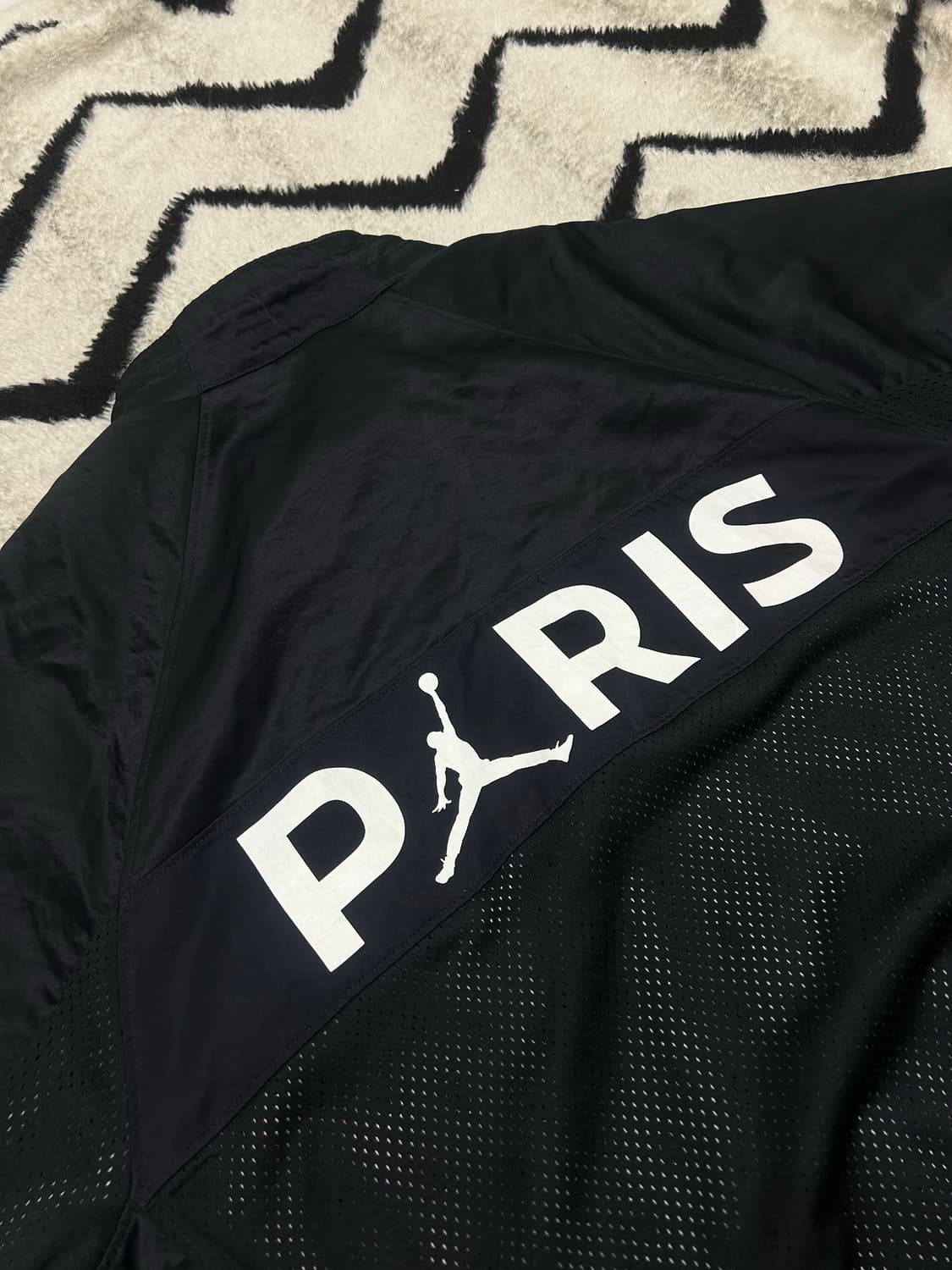 [실측XL]조던 PSG 파리생제르망 에어수트 매쉬 바람막이/블랙 상품이미지1