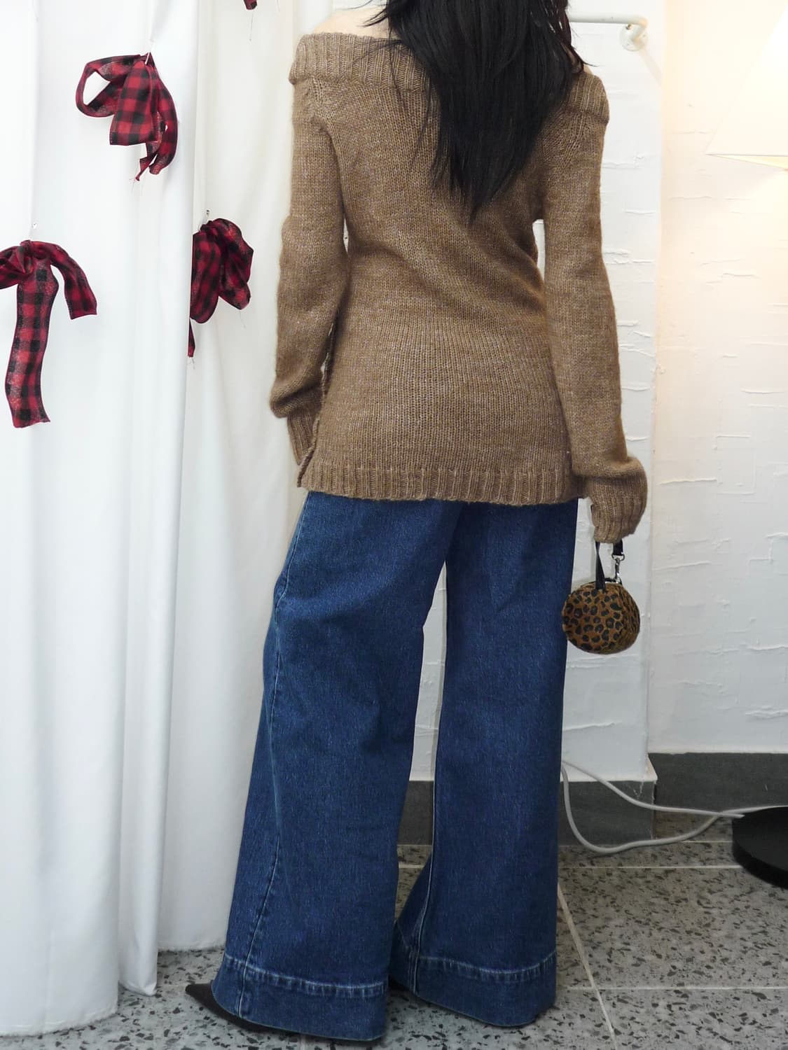 buttons off-shoulder knit 상품이미지3